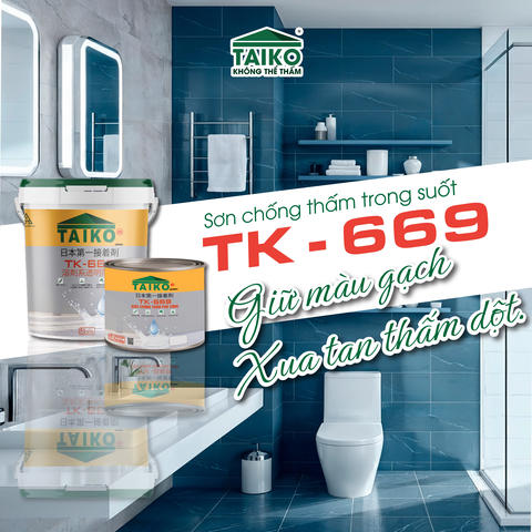 Sơn Chống Thấm Trong Suốt TAIKO 669 – Bảo Vệ Mái Ngói, Tường Gạch, Đá Trang Trí, Gỗ