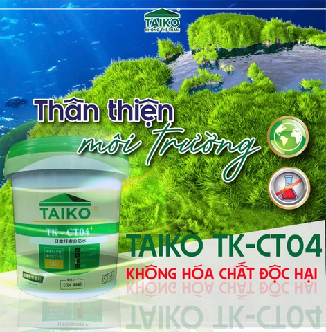 Sơn Chống Thấm Taiko CT4 Thi Công Trực Tiếp Trên Bề Mặt Ẩm, Kháng Muối, Kháng Kiềm