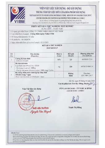 Sơn Chống Thấm Taiko CT04 Thi Công Trực Tiếp Trên Bề Mặt Ẩm, Kháng Muối, Kháng Kiềm