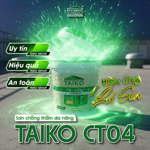 Sơn Chống Thấm Taiko CT4 Thi Công Trực Tiếp Trên Bề Mặt Ẩm, Kháng Muối, Kháng Kiềm