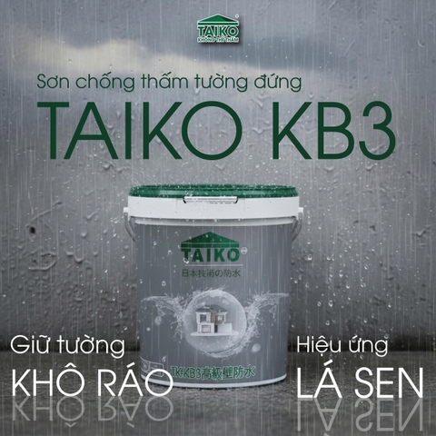 Sơn Chống Thấm Tường Đứng TAIKO KB3 – Gốc Nước, Không Pha Xi Măng, Bền 10 Năm