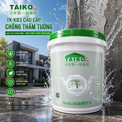 Sơn Chống Thấm Tường Đứng TAIKO KB3 – Gốc Nước, Không Pha Xi Măng, Bền 10 Năm