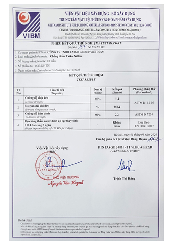 Sơn Chống Thấm Taiko Nitton Chuyên Dụng Cho Sàn Mái Lộ Thiên, Tường Ngoài, Máng Xối, Ban Công