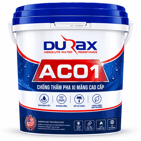 DURAX AC01: Chống Thấm Cao Cấp Pha Xi Cho Tường, Sàn Mái
