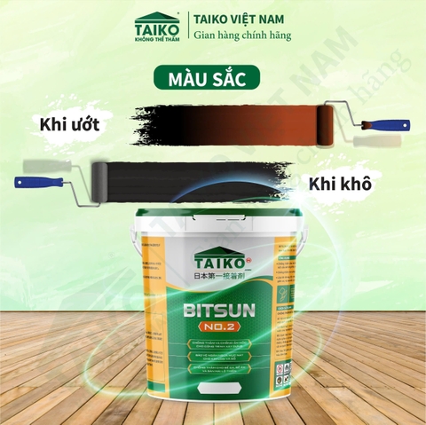 Sơn Chống Thấm Hồ Cá, Bể Cá Koi TAIKO BITSUN No.2 – Màu Đen, Pha Xi Măng Để Tăng Chịu Lực