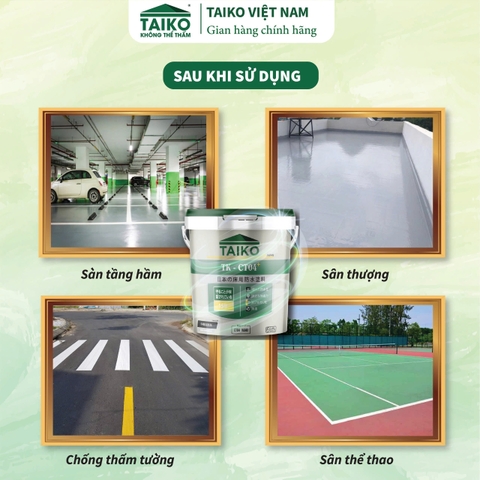 Sơn Chống Thấm Taiko CT4 – Thi Công Trực Tiếp Trên Bề Mặt Ẩm, Kháng Muối, Kháng Kiềm