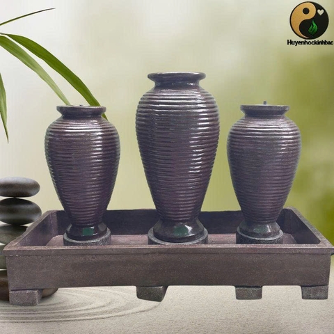 Bộ Bình Thạch Thủy Tam Sơn 60-80-60 – Tam Tài Cân Bằng, Khai Mạch Vượng Khí