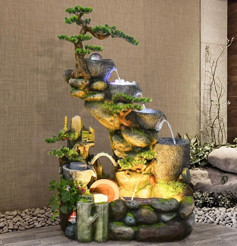 Đài phun nước xếp tầng phong thủy may mắn tài lộc _KBPTTN036