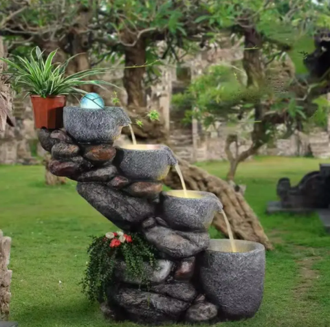 Đài phun nước xếp tầng phong thủy may mắn tài lộc _KBPTTN037