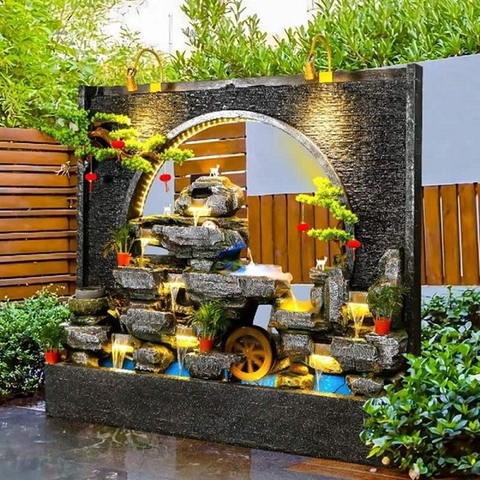 Thác Nước Sơn Thủy _KBPTTN050 – Chú Tiểu Thiền Dưới Ánh Trăng, Vượng Khí Hòa Gia