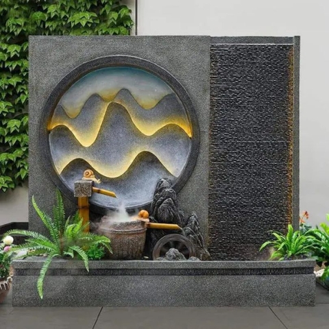 Thác Nước Phong Thủy Sóng Biển _KBPTTN051 – Vẻ Đẹp Tĩnh Lặng, Khơi Dậy Tài Lộc