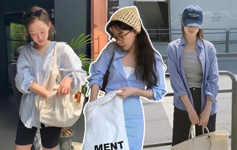 9 cách diện áo sơ mi kẻ của gái Hàn khiến bạn muốn mặc mỗi ngày