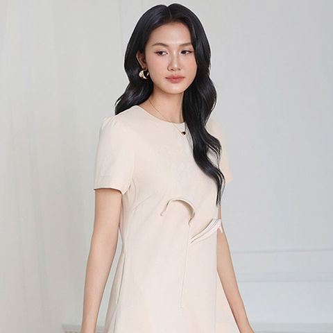 Đầm suông đính hoa