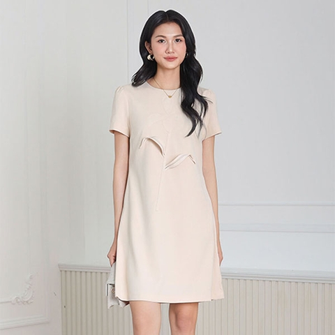 Đầm suông đính hoa