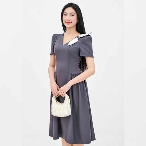 Đầm xòe đính nơ