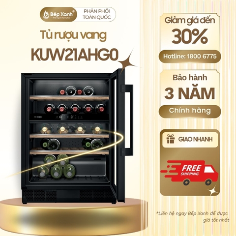 Tủ rượu vang Bosch KUW21AHG0, 44 chai, seri 6