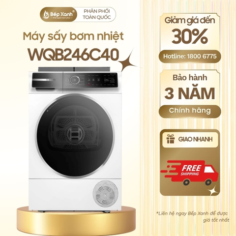 Máy sấy bơm nhiệt Heatpum Bosch WQB246C40 Seri 8