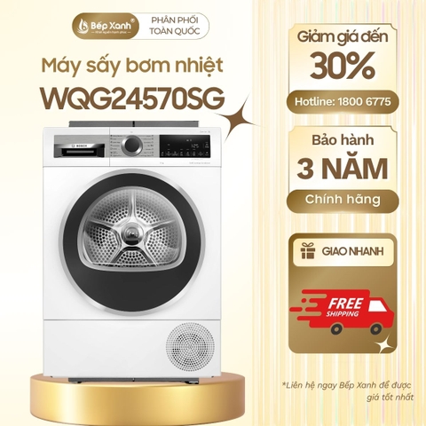 Máy sấy bơm nhiệt Heatpum Bosch WQG24570SG Seri 6