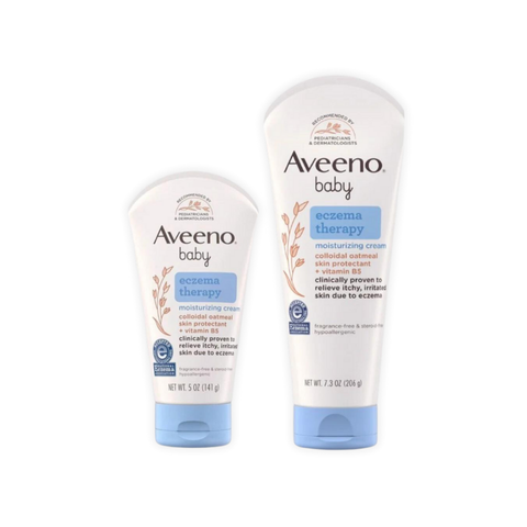 Kem dưỡng ẩm Aveeno Baby Eczema Therapy giúp làm dịu da khô, ngứa, kích ứng cho bé