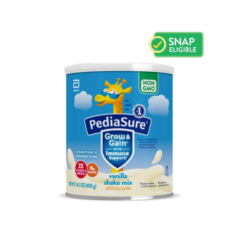 Sữa bột Pediasure Grow and Gain hương vanilla hươu cao cổ hộp 400g Mỹ
