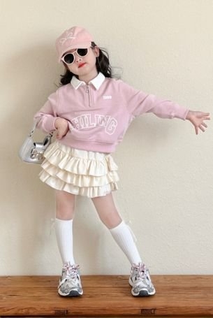 SET ÁO HỒNG VÁY TRẮNG TẦNG PAPA