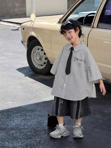 Sơ Mi Sọc Đen Cavat FS