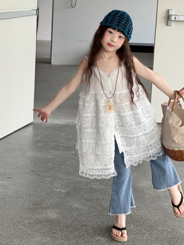 Set VD Trắng+Quần Jean Tuarua Gấu YK