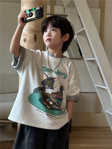 Áo Ngắn T&J Trắng SN