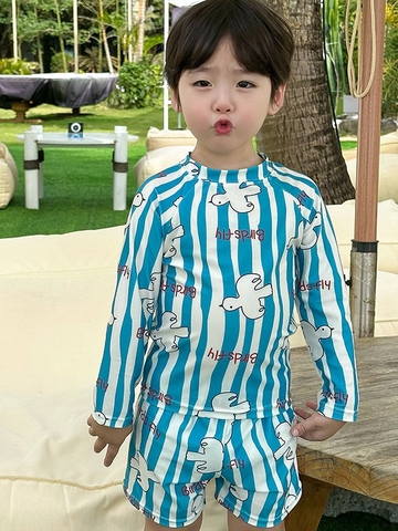 Set Bơi Kẻ Xanh Hình Chim