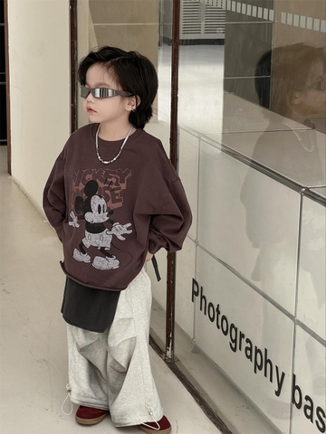 Áo Dài Tím Mickey AY