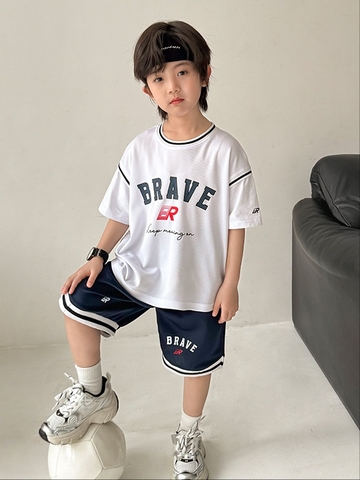SET Ngắn Thể Thao Trắng Brave HMJ