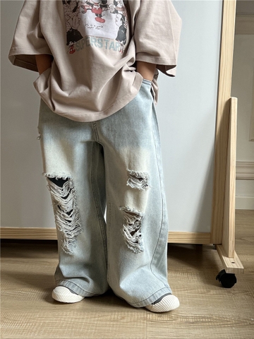 QUẦN DÀI JEAN XANH RÁCH SN