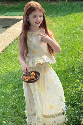 Set Dài Áo Quần Hoa Vàng OTA