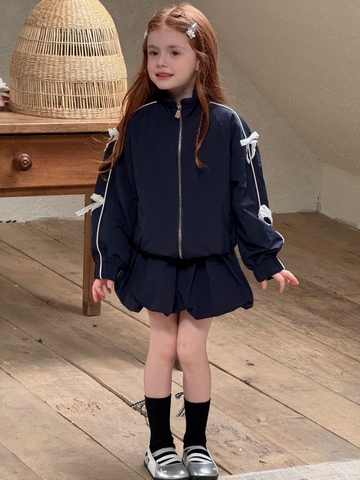 SN Áo Váy Bí Gió Xanh Nơ Ren Ota