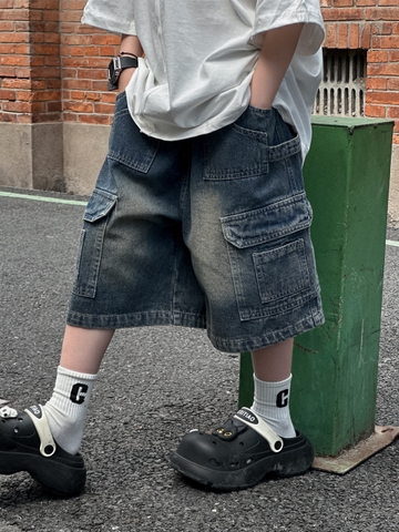 Quần Ngắn Jean TH Xanh Đậm AM