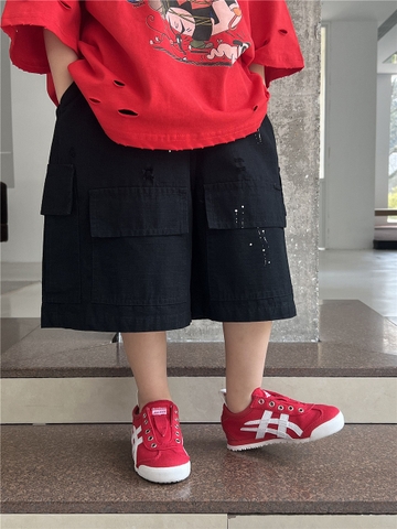 Quần Ngắn Đen Chấm Trắng SN