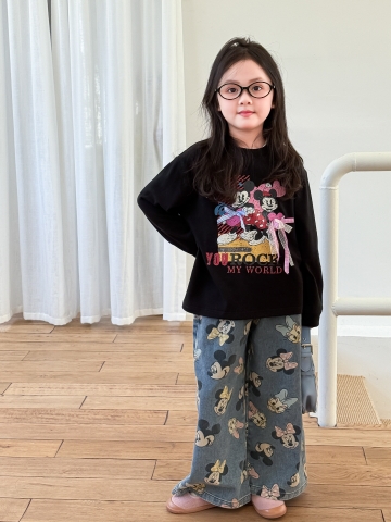 SD Áo Đen+Quần Jean Mickey DY