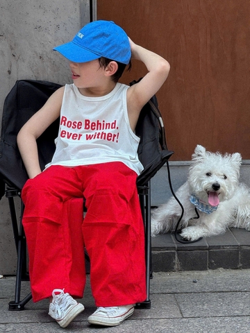 Áo Ba Lỗ Trắng Chữ Đỏ PL