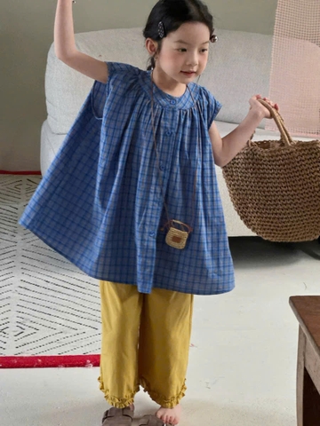 SD Áo Caro Xanh+Quần Vàng YK