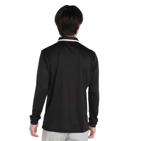 Áo Khoác Mizuno Chính Hãng - Long Sleeve Polo Shirt - Màu Đen | JapanSport  E2JAB566-09