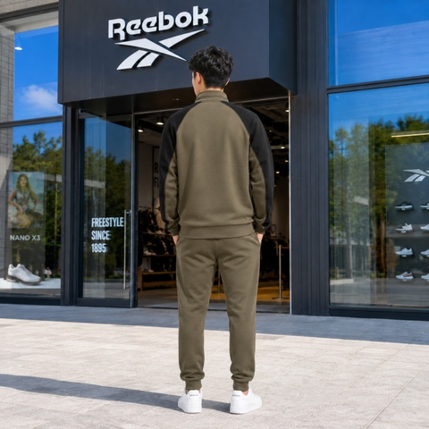 Áo Phông Reebok Chính Hãng - Contrast Panel Bomber Men's Jacket - Màu Xanh/Đen | JapanSport 100239674