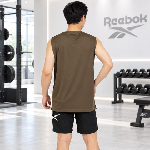 Áo Ba Lỗ Reebok Chính Hãng - Basketball Logo Men's Tank - Màu Olive | JapanSport 100242061
