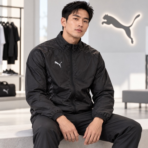 Áo Khoác Puma Chính Hãng - teamFINAL Padded Woven Jacket - Màu Đen | JapanSport 659739-03