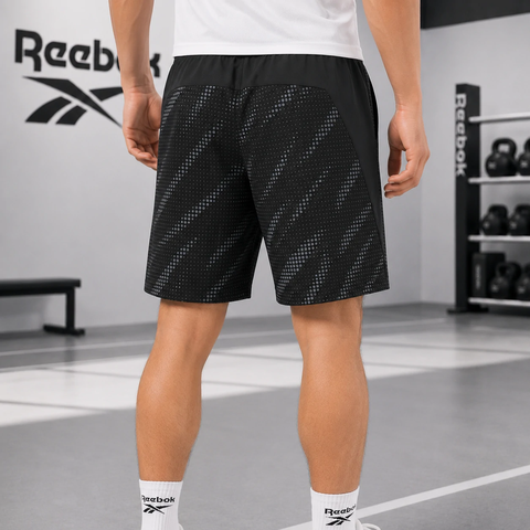 Quần Shorts Reebok Nam Chính Hãng - Speed Short 4.0 AOP - Màu Đen | JapanSport 100207766