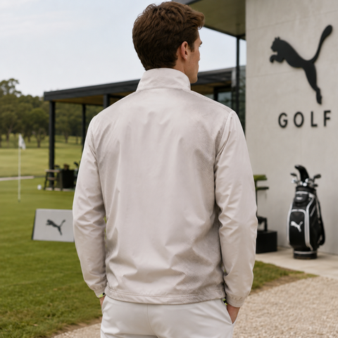Áo Khoác Puma Chính Hãng - P Stretch Taffeta Graphic Zip Jacket - Màu Be | JapanSport 627572-02