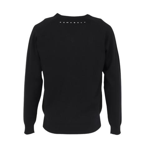 Áo Dài Tay Puma Chính Hãng - PUMA PB V-Neck Sweater - Màu Đen | JapanSport 635773-01