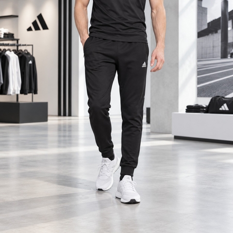 Quần dài Adidas Nam Chính Hãng - Basic 3-Stripes French Terry - Đen | JapanSport IC6766
