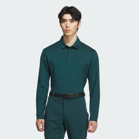 Áo Dài Tay Adidas Nam Chính Hãng - Jacquard Polo Long Sleeve - Màu Xanh | JapanSport JN1237