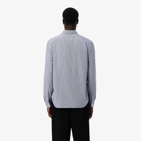 Áo Sơ Mi Lacoste Chính Hãng - Gingham Poplin - Màu Ghi | JapanSport CH5621-51-522