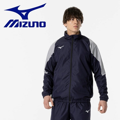 Áo Khoác Mizuno Chính Hãng - Breath Thermo Warmer Jacket - Màu Xanh | JapanSport 32MEA655-11
